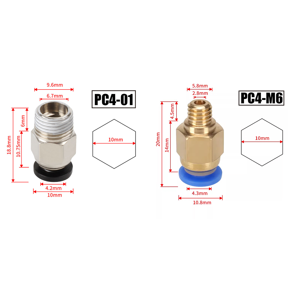 Bowden Tube - 10 개/몫 PC4-M10 3D 프린터 부품