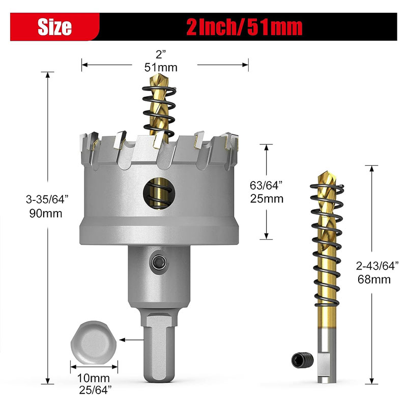 TCT 카바이드 팁 홀 톱 키트, 파일럿 드릴 비트 포 - Nozzle Tungsten 리뷰 및 가격