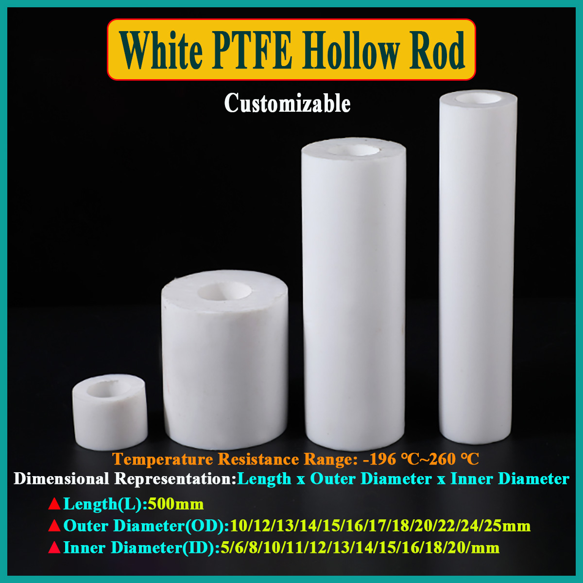 1Pcs 흰색 PTFE 중공 막대 폴리 테트라 플루오로 - Ptfe Tube 리뷰 및 가격
